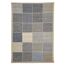 Beige-blauer Teppich Claudio mit verschiedenen Webmustern