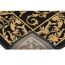 Schwarzer Teppich "Chiara" mit goldgelbem Muster, Nahaufnahme