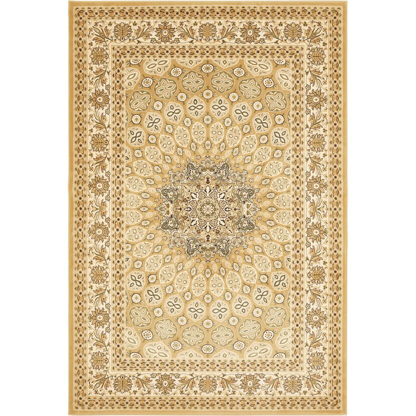 Beiger Teppich "Chiara" mit floralem Muster
