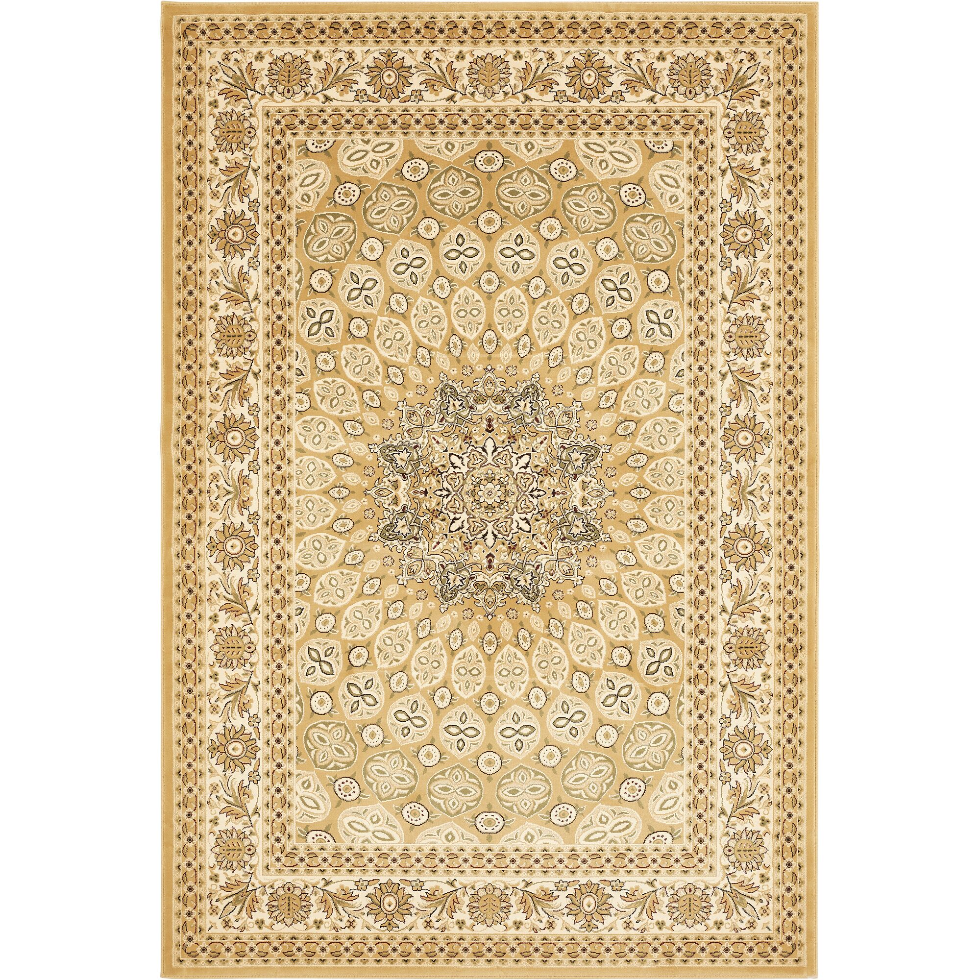 Beiger Teppich "Chiara" mit floralem Muster