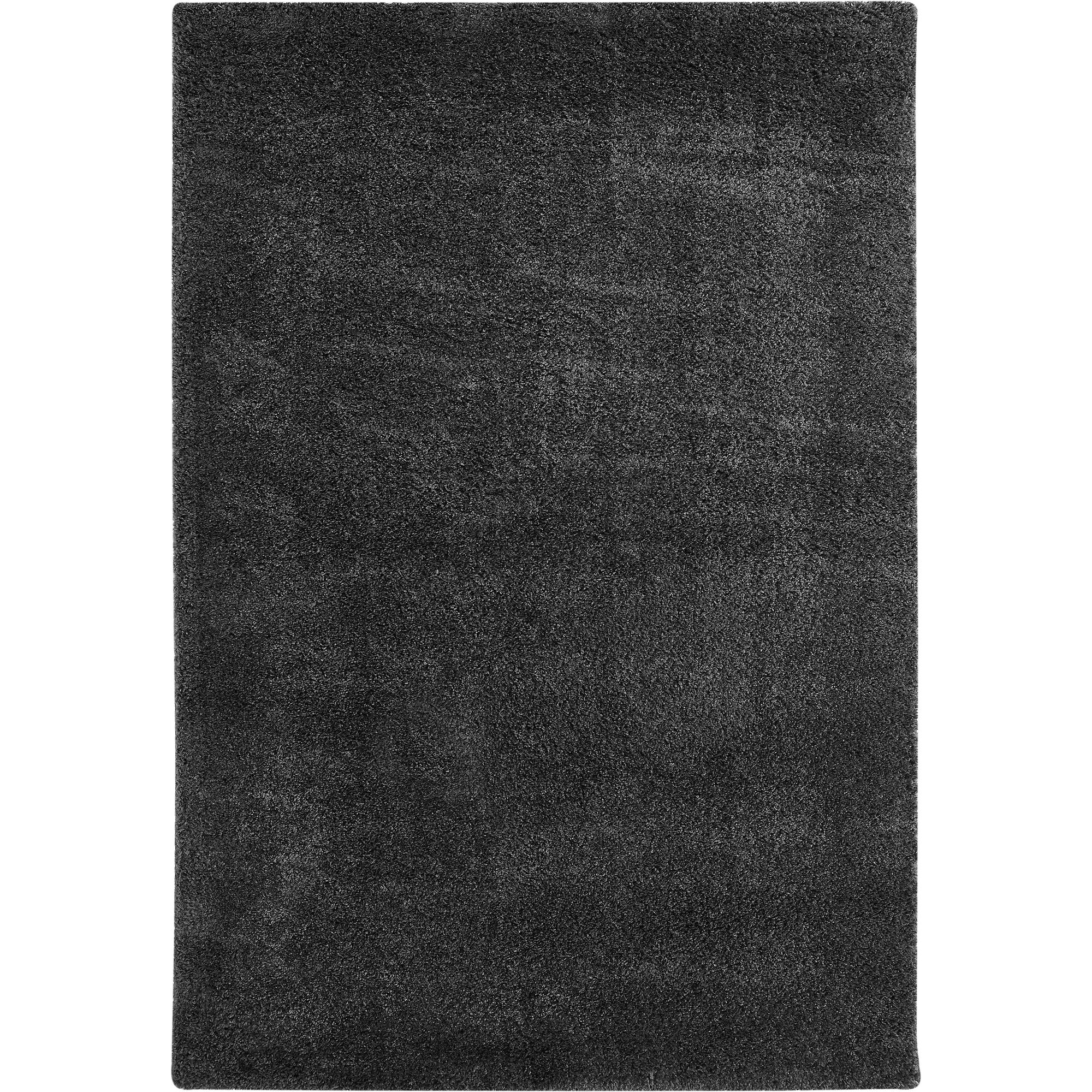 Anthrazitfarbener Hochflor-Teppich