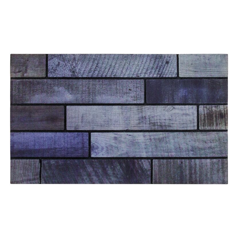 Fußmatte Gino Holzoptik, blaugrau