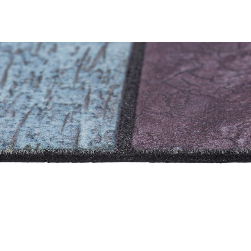 Nahaufnahme Fußmatte Gino, blau und lila