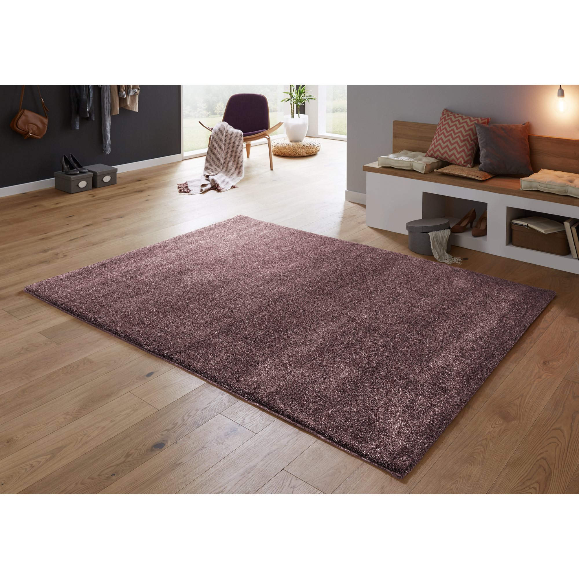 Teppich 'Savona' aubergine 80 x 150 cm + product picture