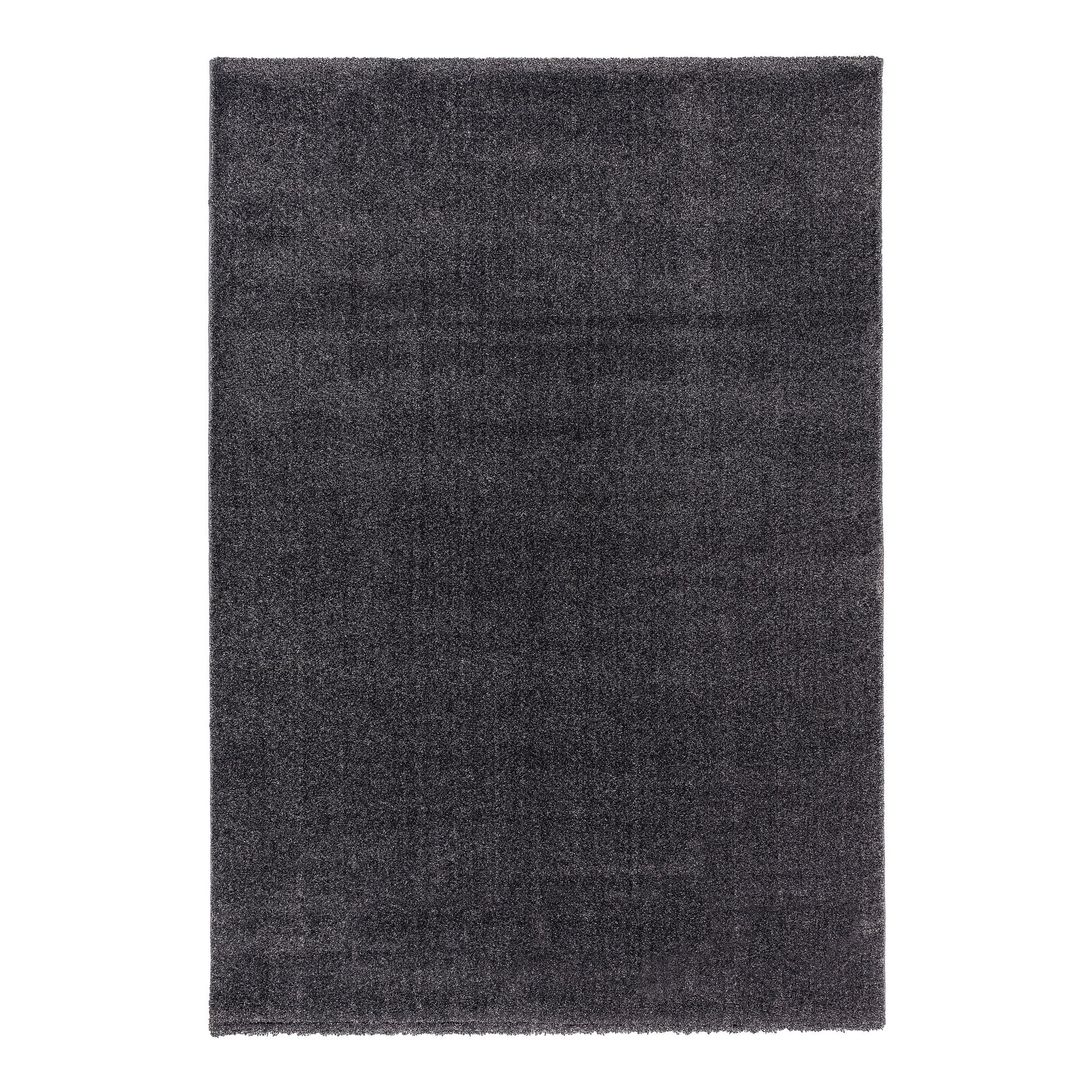 Anthrazitfarbener Hochflor-Teppich