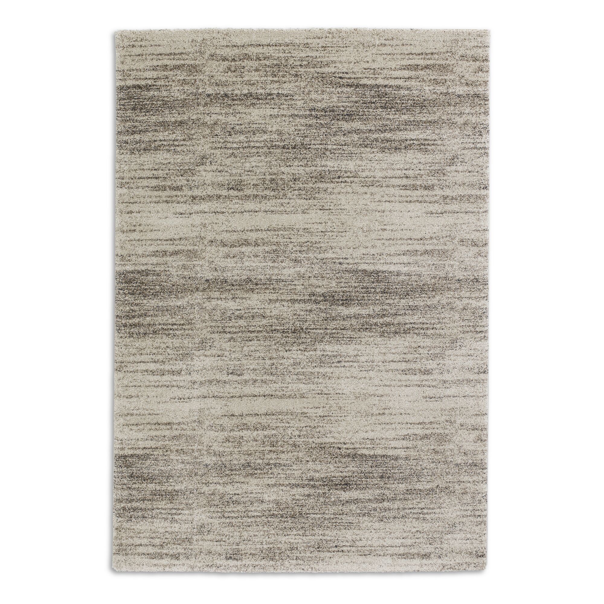 Beiger Teppich mit Streifenmuster
