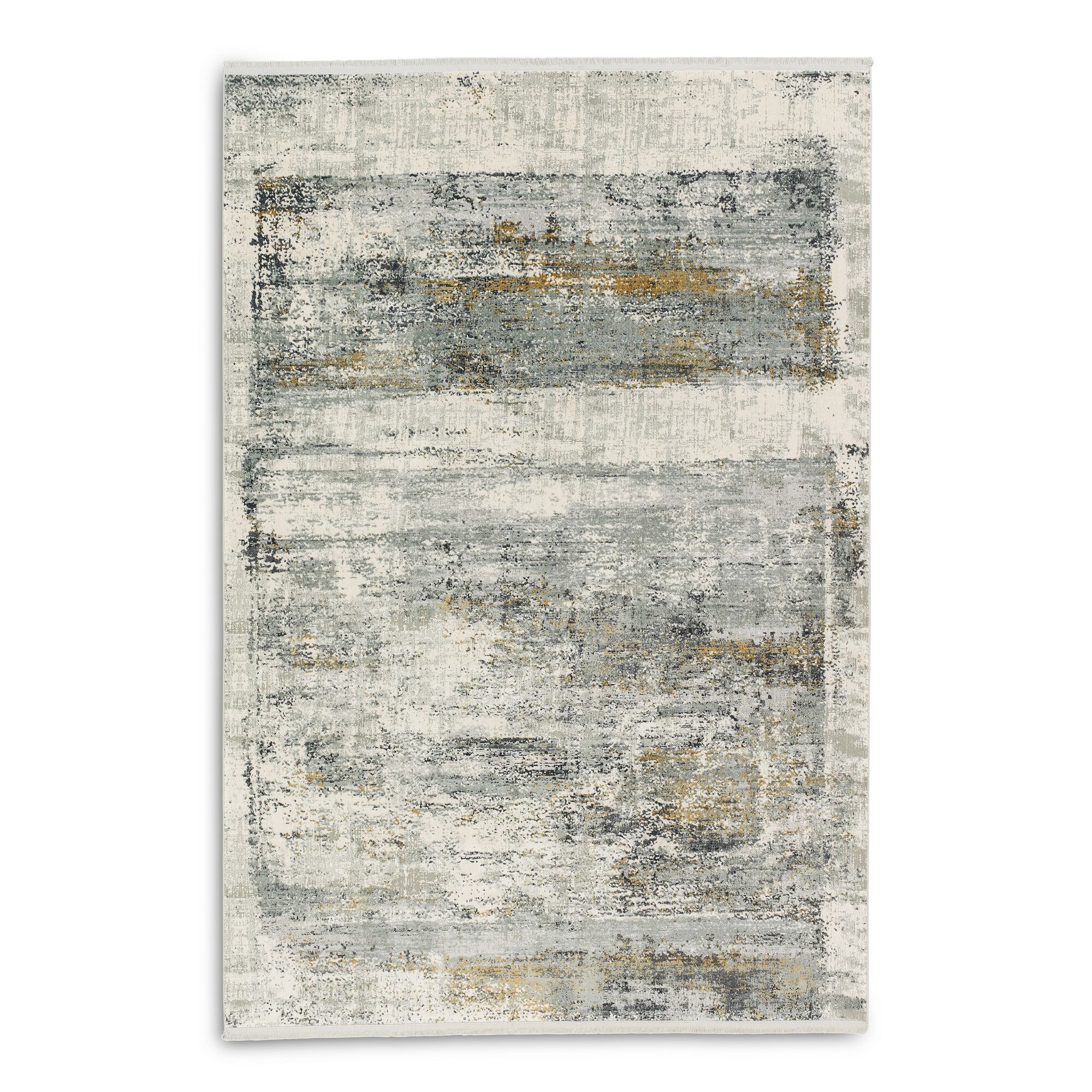 Heller Teppich mit grauem Muster