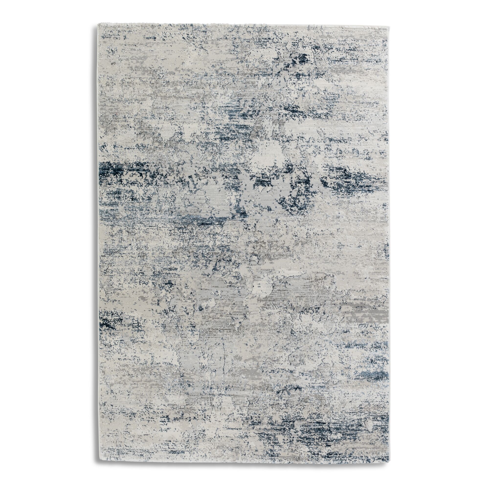 Blauer und beiger Teppich