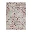 Heller Teppich mit rotem Blumenmuster