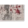 Kurzflorteppich mit rotem und grauem Muster