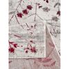 Beiger Teppich mit rotem Blumenmuster