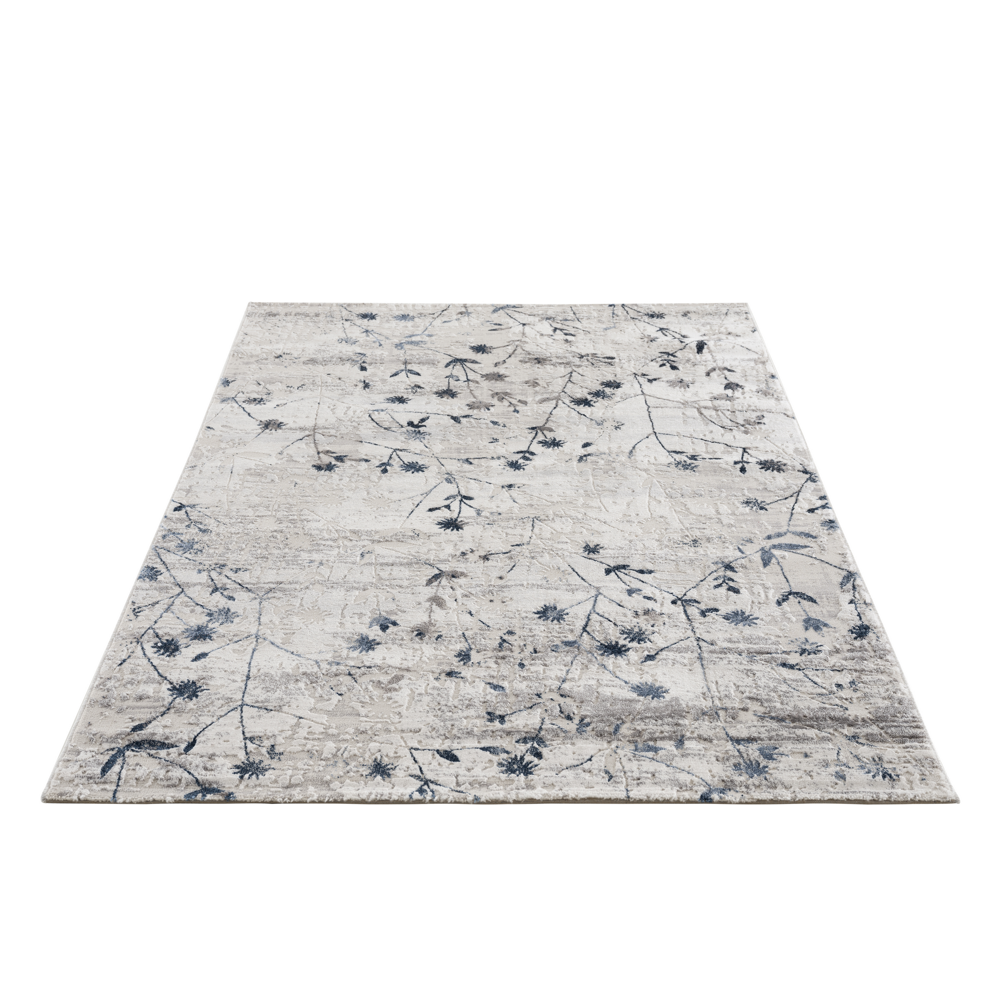 Teppich 'Antea' Blumen blau 80 x 150 cm + product picture