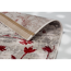 Floraler Teppich in Rot und Grau