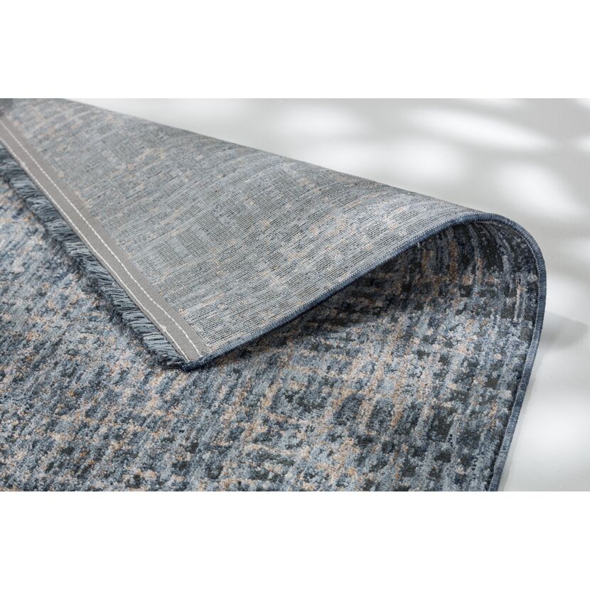 Blauer Teppich Sarezzo von unten