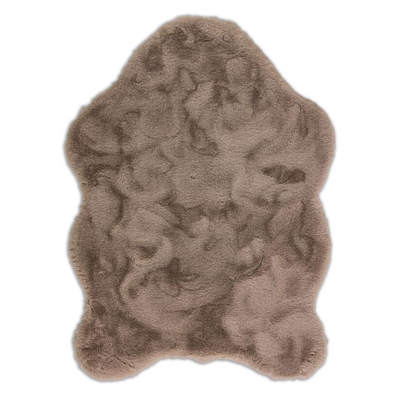 Brauner Kunstfell-Teppich