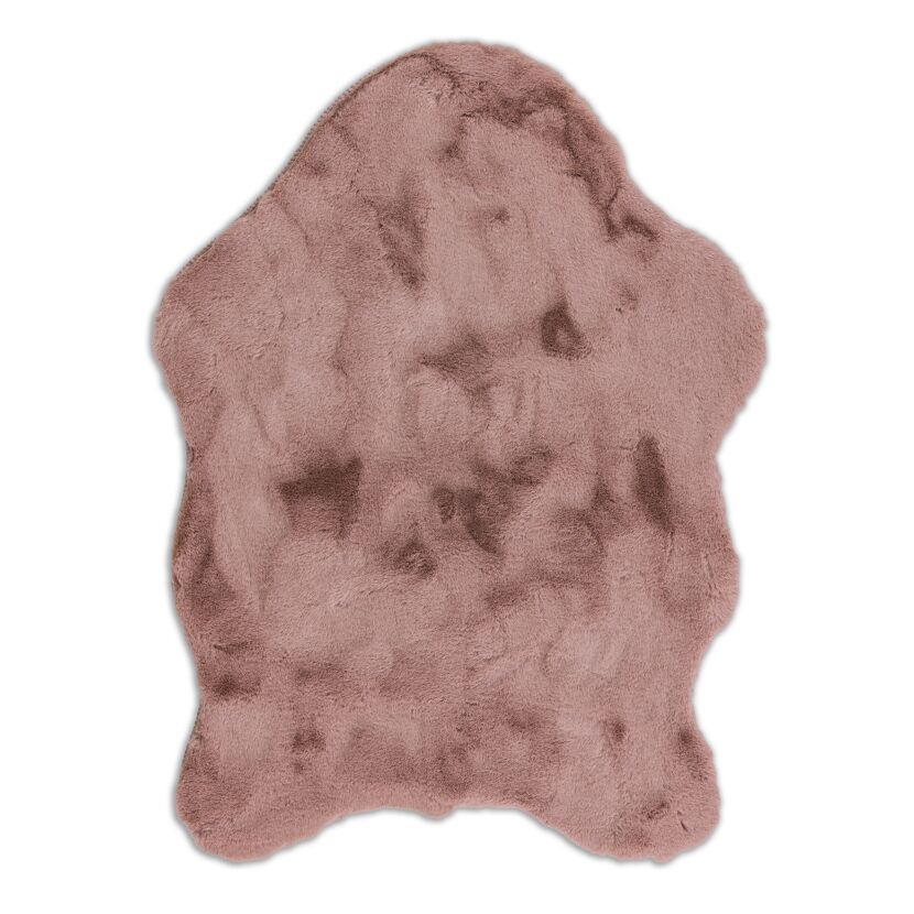 Flauschiger, altrosa Teppich