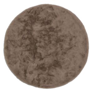 Kunstfell-Teppich 'Tender' cappuccino Ø 120 cm