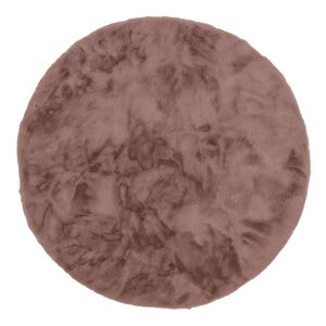 Kunstfell-Teppich 'Tender' altrosa Ø 120 cm