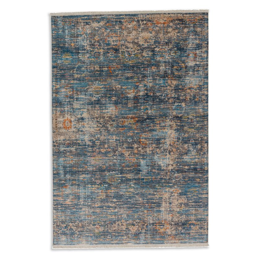 Blauer Teppich mit Muster