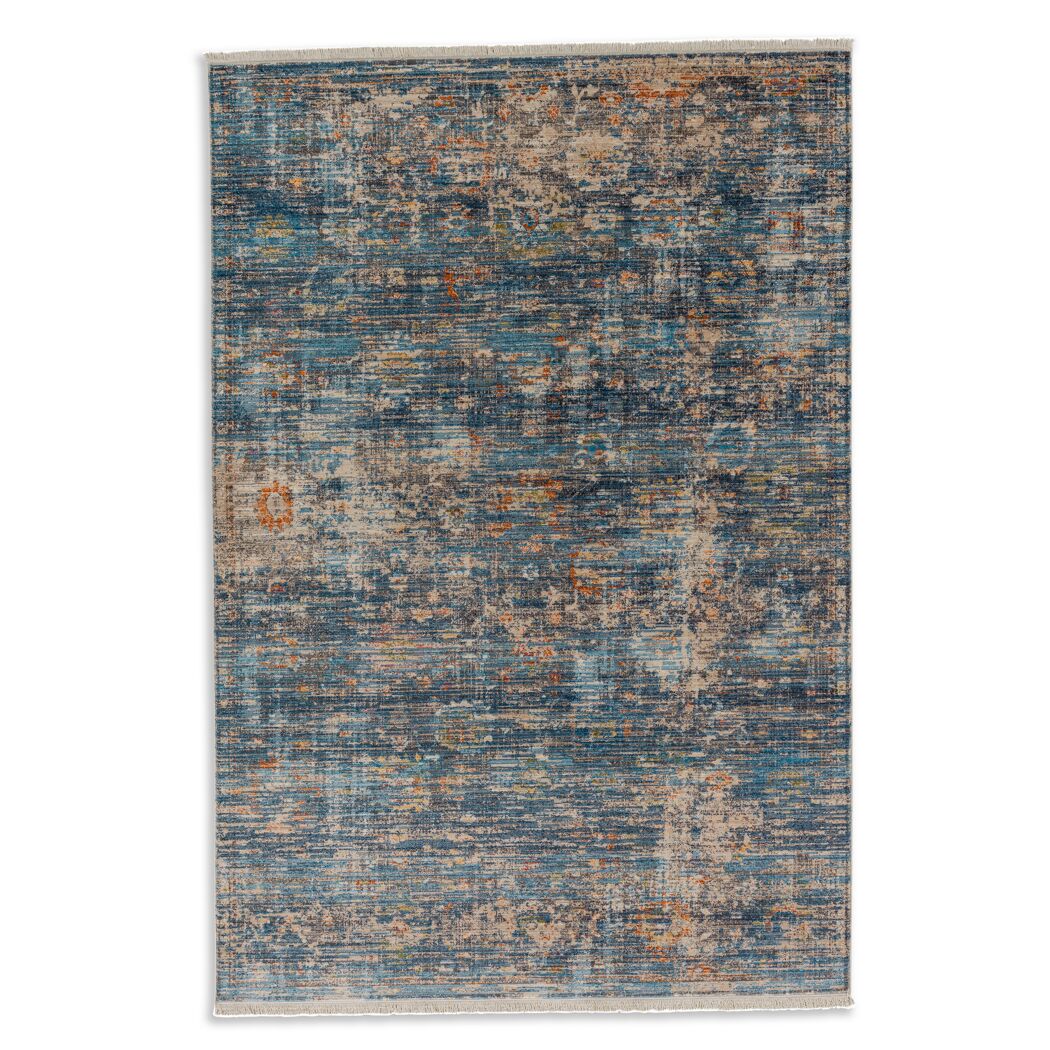 Blauer Teppich mit Muster