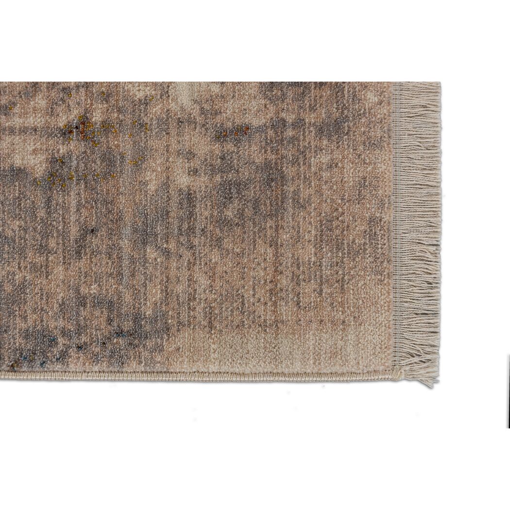 Brauner Teppich mit Fransen