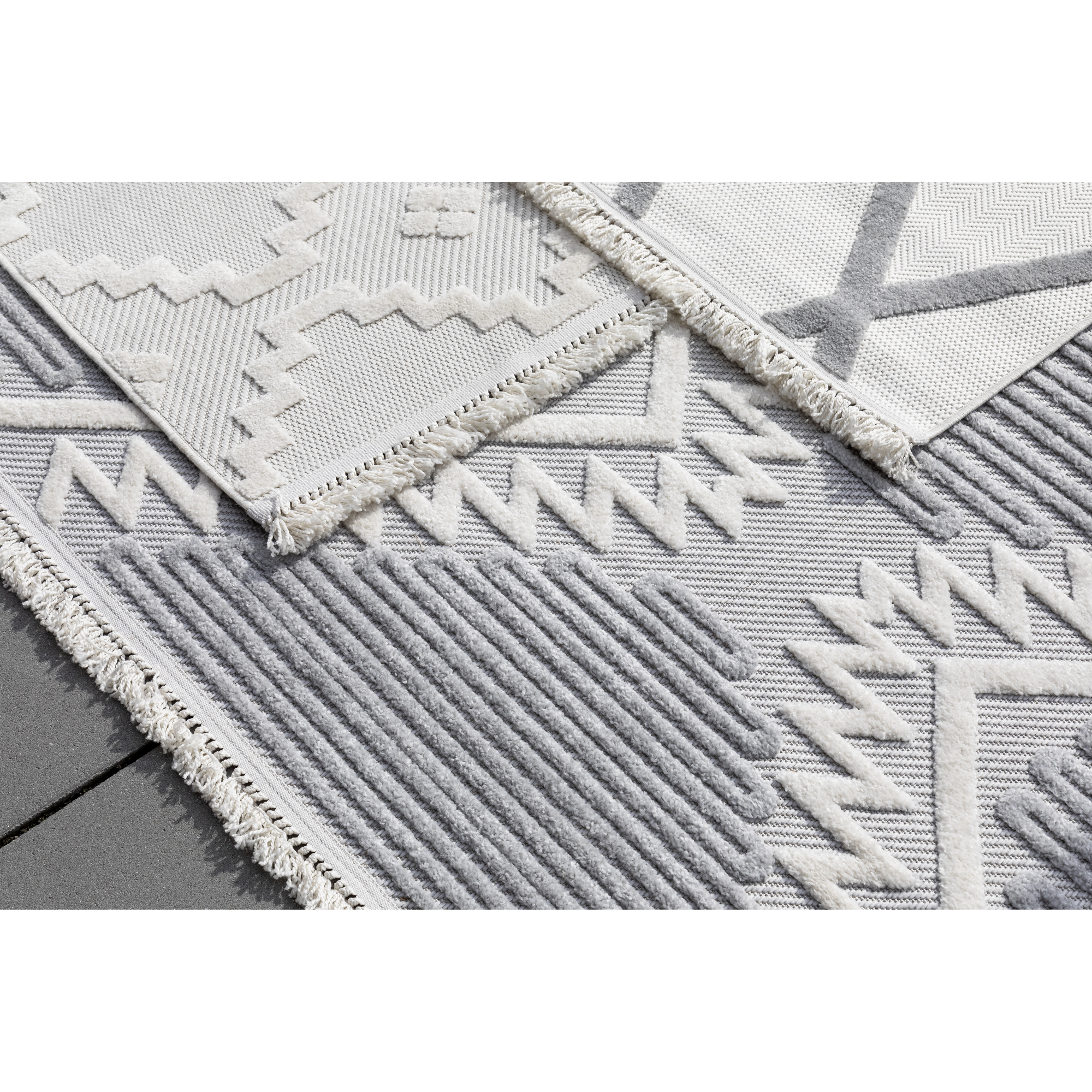 In-& Outdoor-Teppich 'Summer' grau 80 x 150 cm