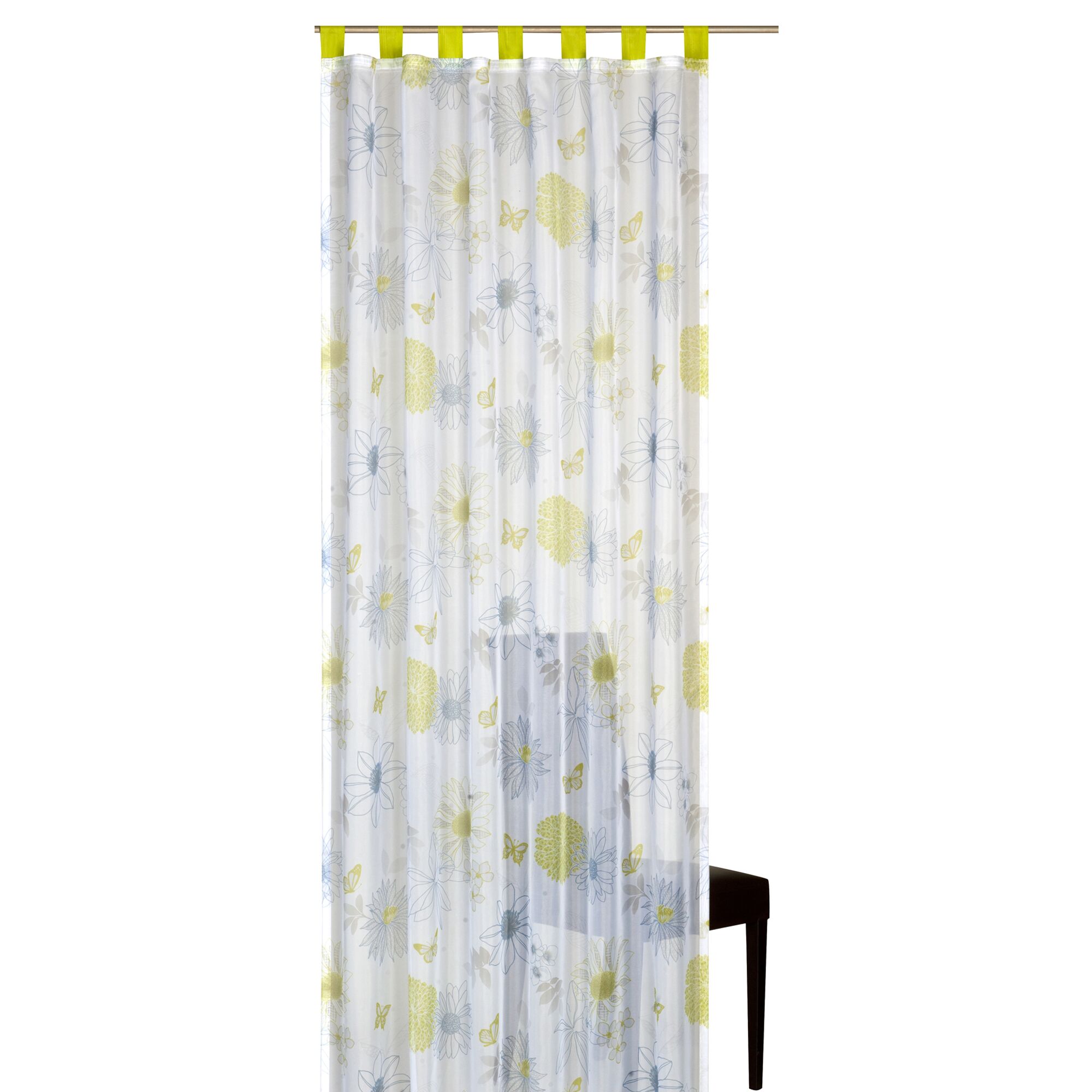 Weißer Schlaufenschal mit Blumenmuster