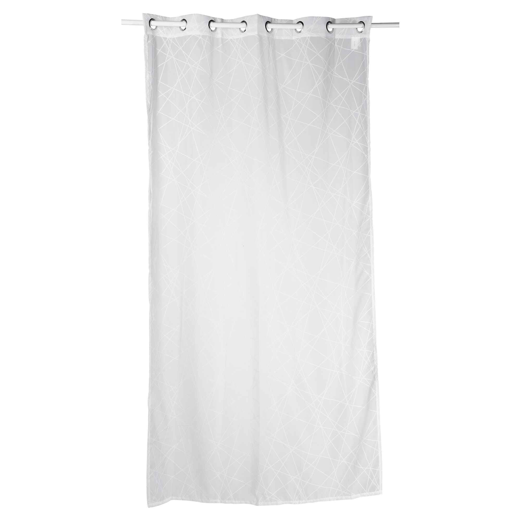 Weißer Ösenschal Crossover mit geometrischem Muster