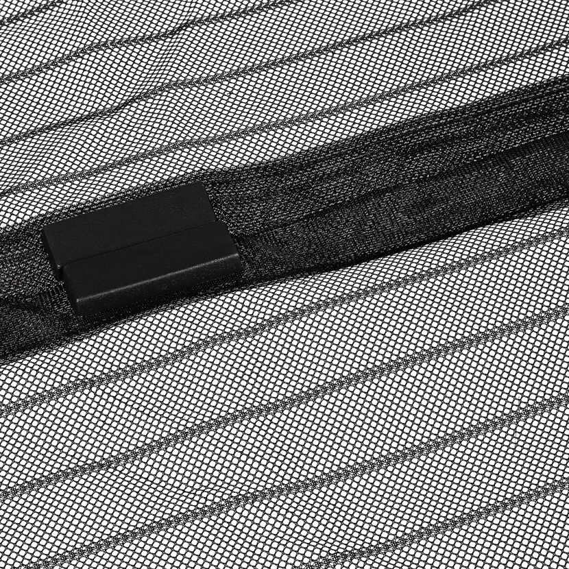 Schwarzes Fliegengitter mit Magnetverschluss