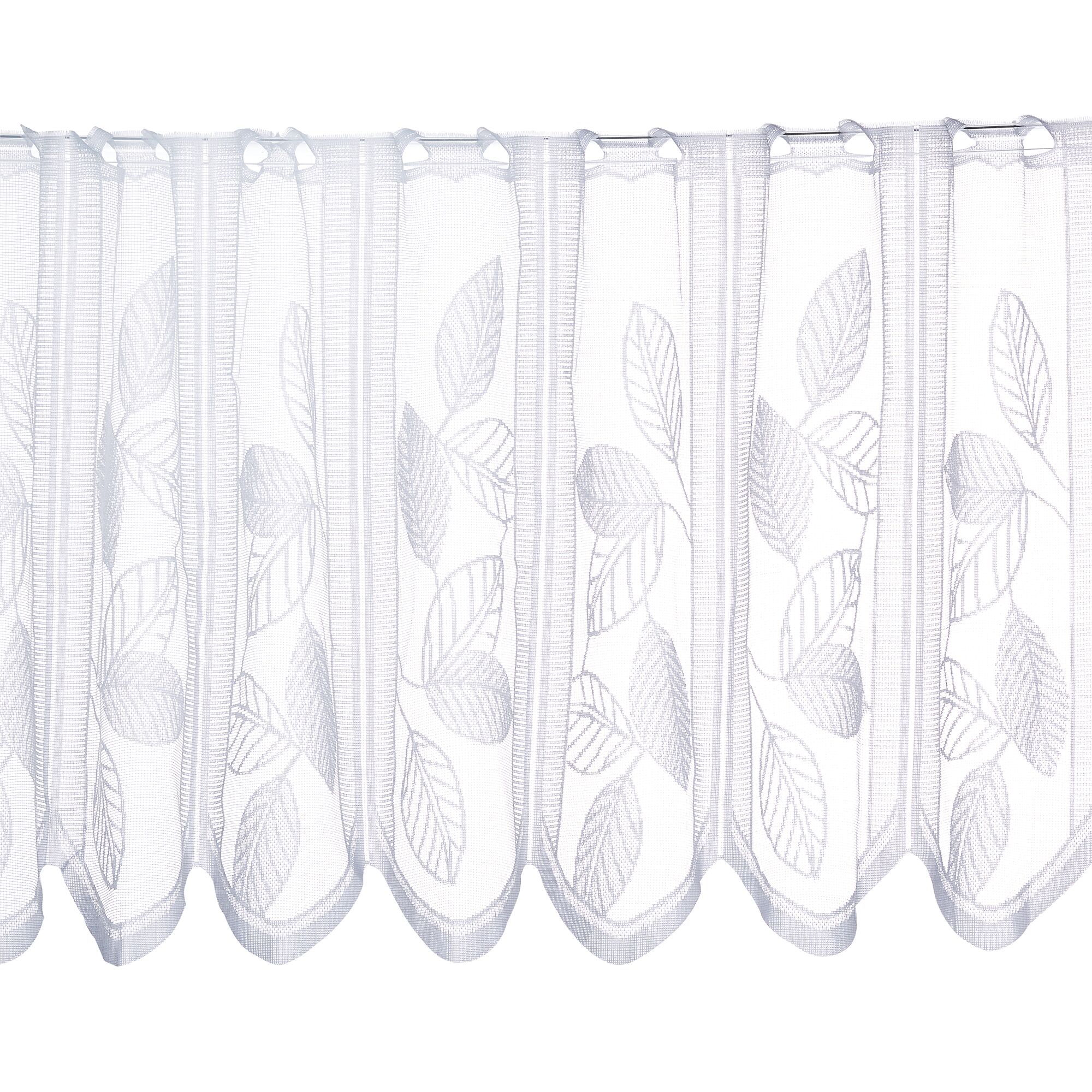Weißer Jacquard-Panneau mit Blattranke