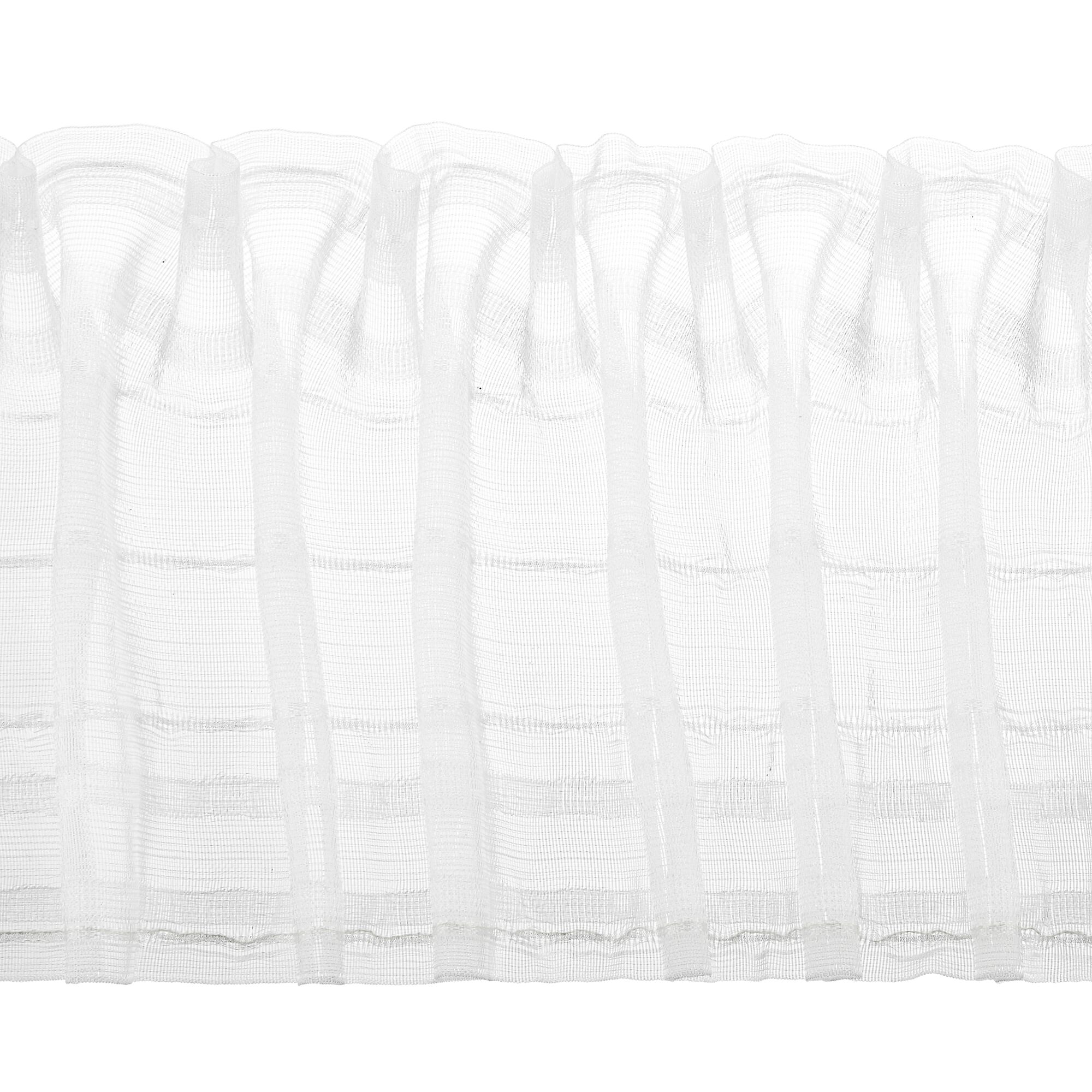 Weißes Faltenband mit Smokfalten.