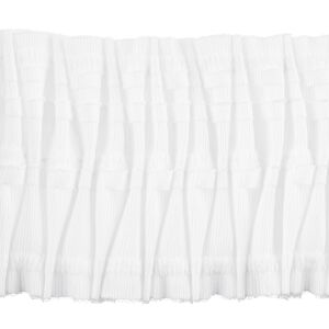 Schmuckfaltenband Wabe 3-fach weiß Meterware 80 mm