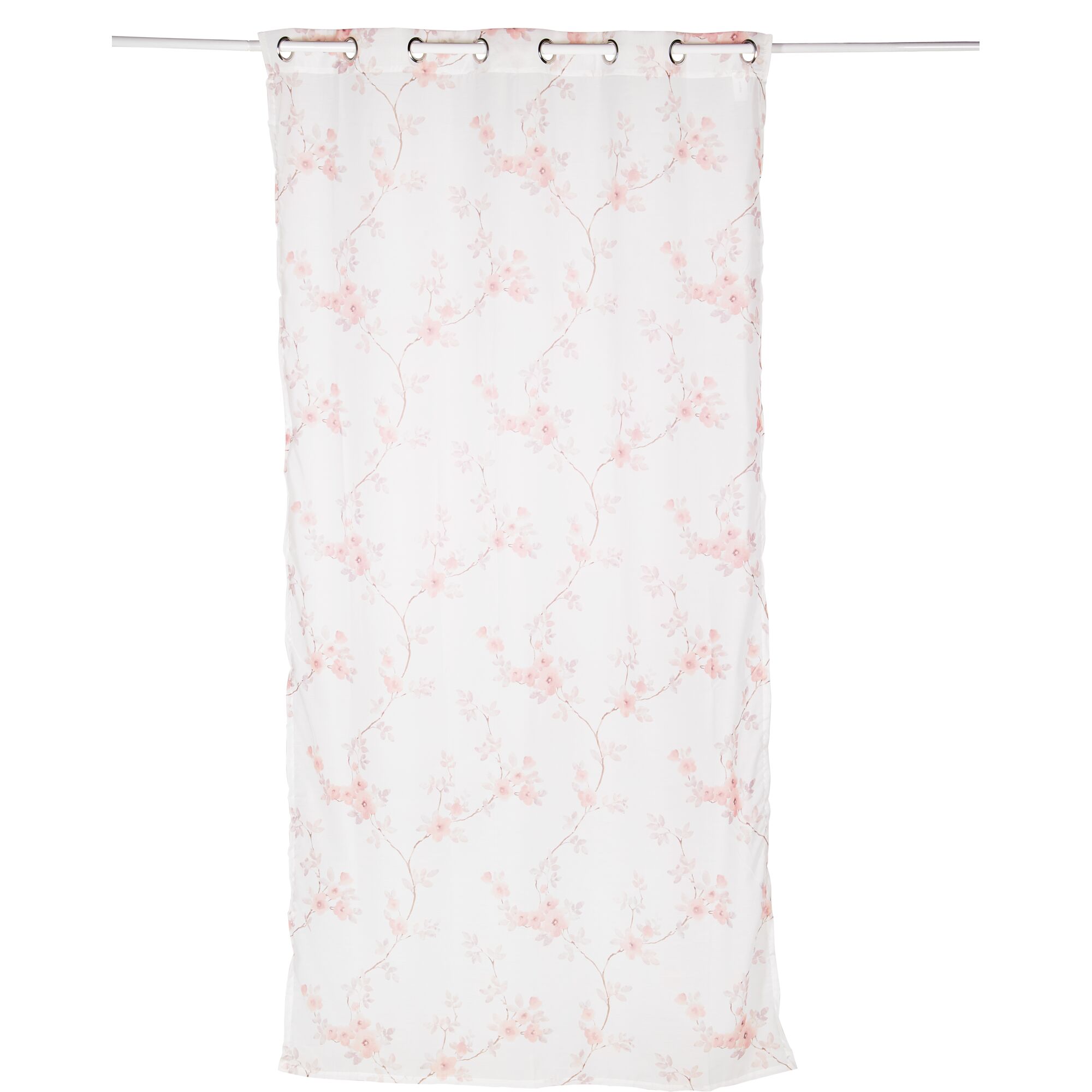 Weißer Schlaufenschal mit rosa Blumenmuster