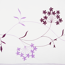 Verkleinertes Bild von Bistrogardine "Cappellinim" weiß/violett 140 x 48 cm