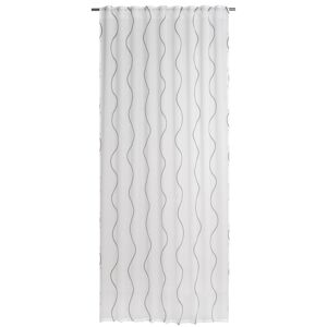 Schlaufenschal 'Curve' Effekt-Voile grau-weiß bedruckt 140 x 255 cm
