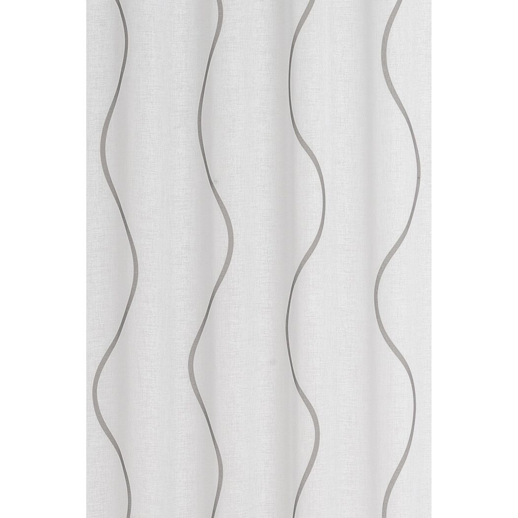 Schlaufenschal 'Curve' Effekt-Voile grau-weiß bedruckt 140 x 255 cm
