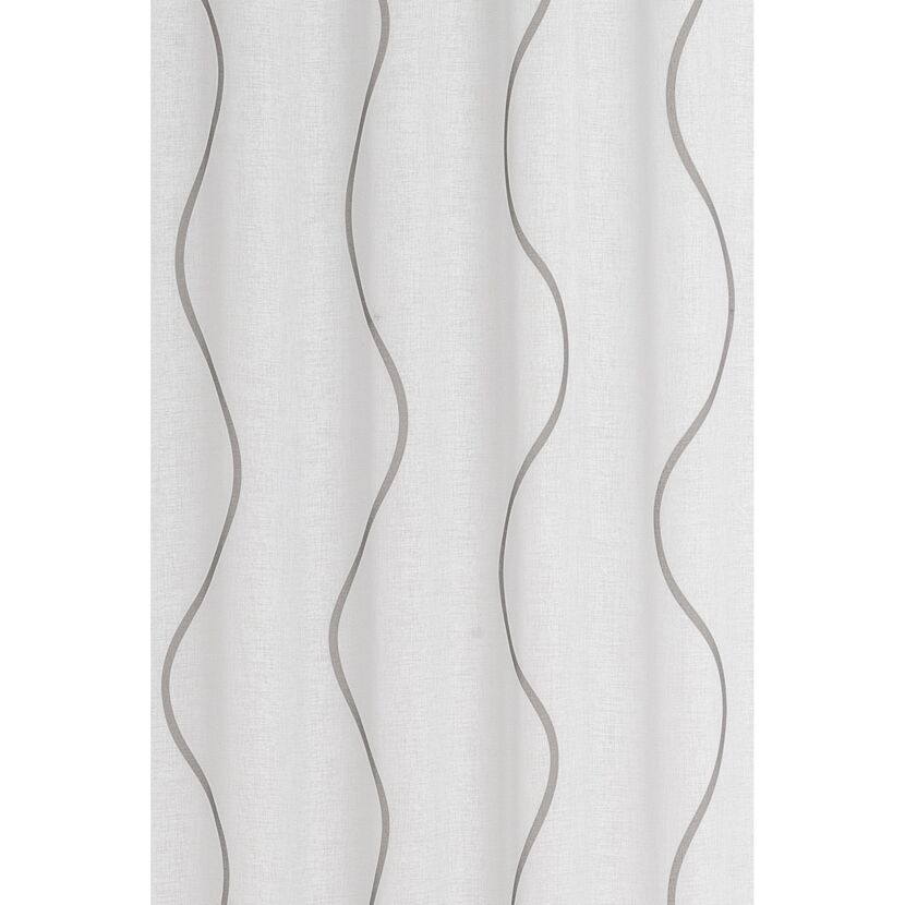 Schlaufenschal 'Curve' Effekt-Voile grau-weiß bedruckt 140 x 255 cm