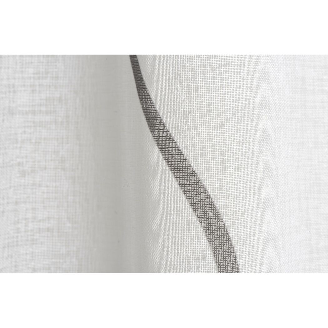 Schlaufenschal 'Curve' Effekt-Voile grau-weiß bedruckt 140 x 255 cm