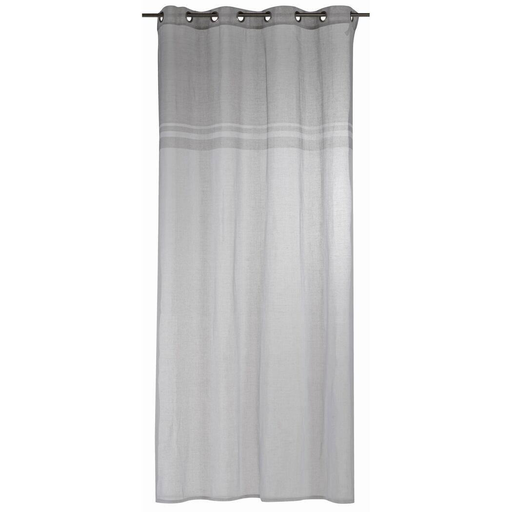 Ösenschal 'Malmö' Leinenoptik grau-weiß 140 x 255 cm