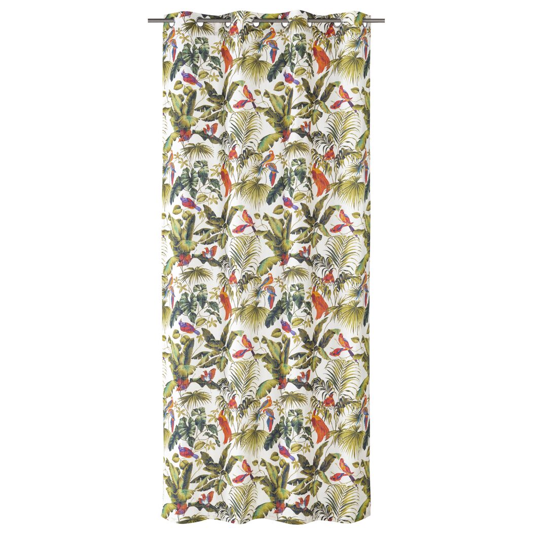 Ösenschal 'Jungle' Leinenoptik bunt 140 x 255 cm