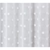 Weißer Schlaufenbandschal Fluffy Dots mit weißen Punkten