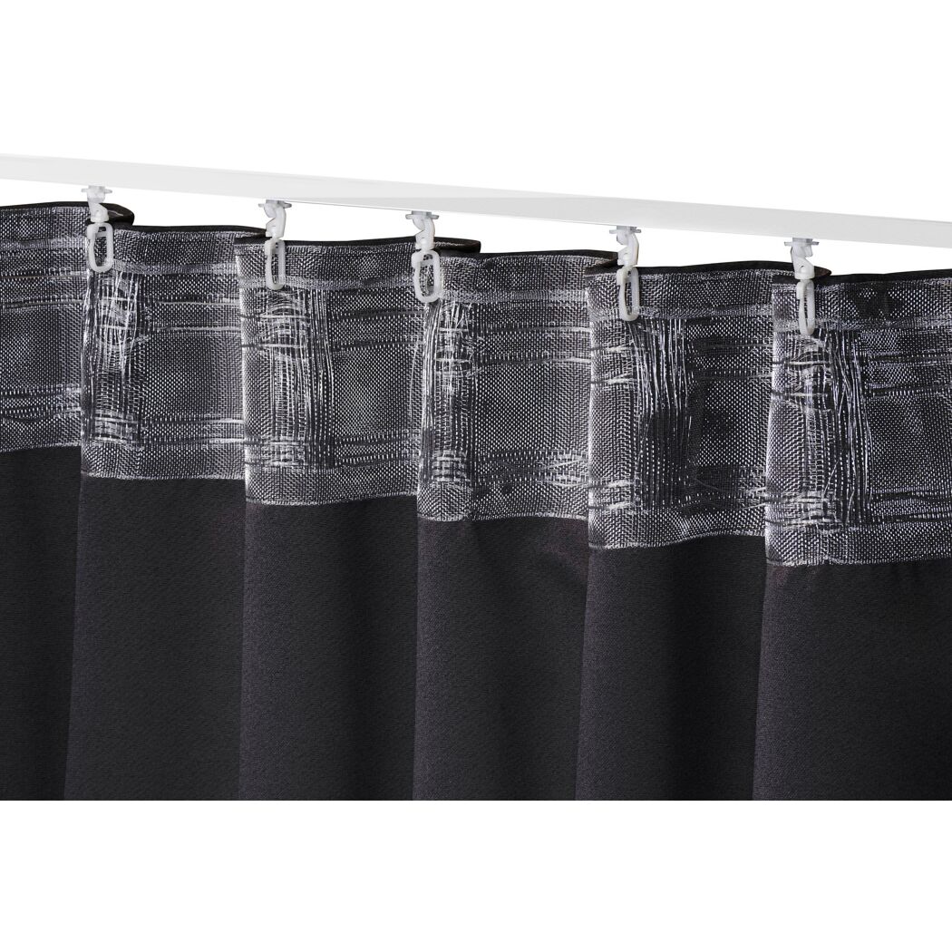 Schwarzer Verdunklungsvorhang Midnight mit Muster