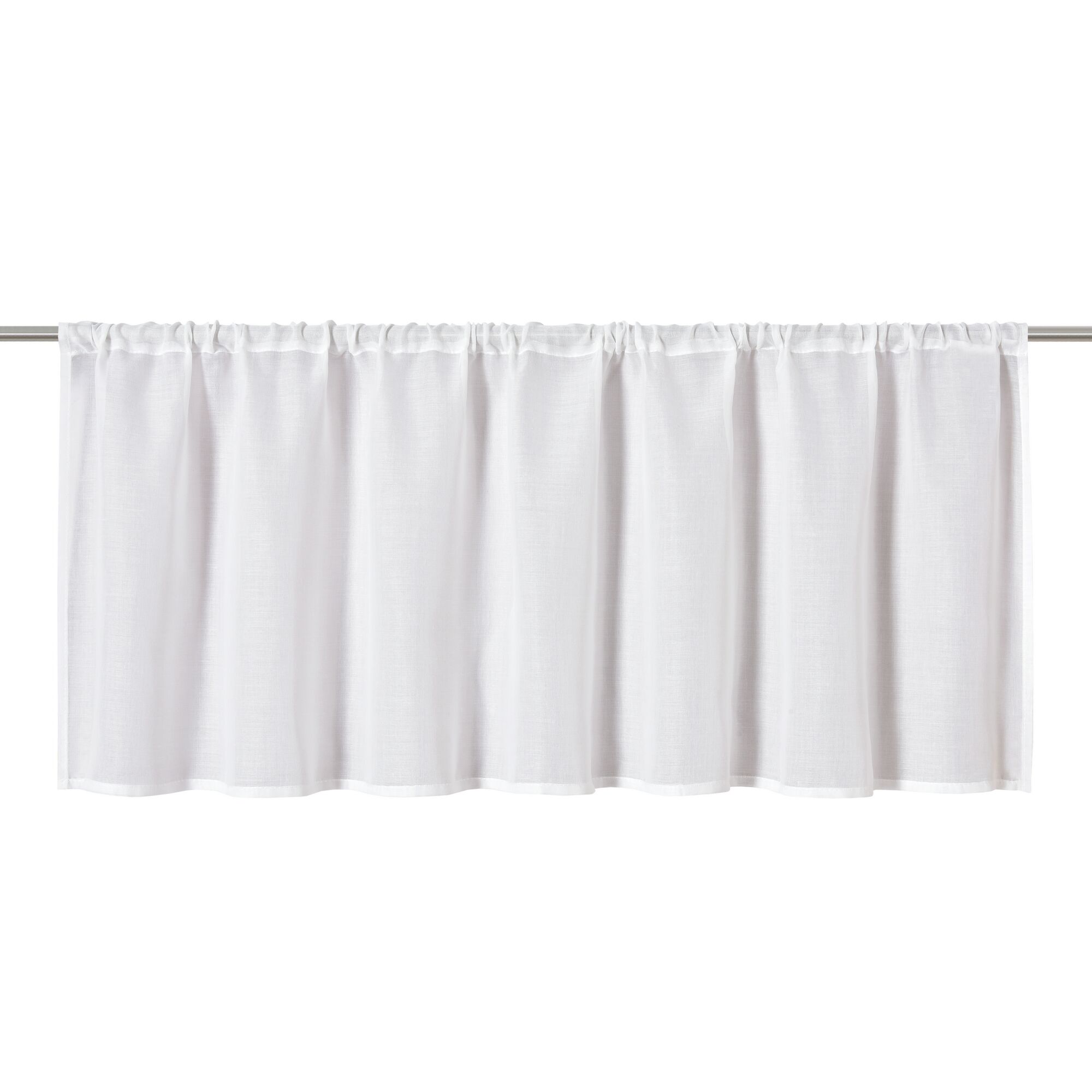 Weiße Bistrogardine Spume