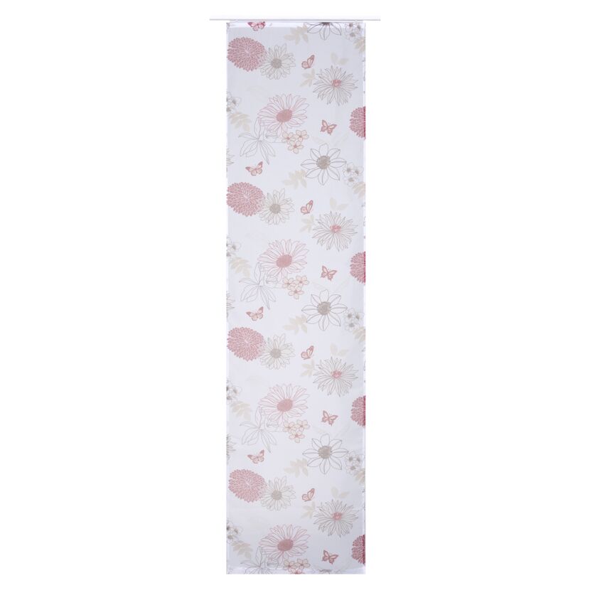 Schiebevorhang Flower Mix rot-braun