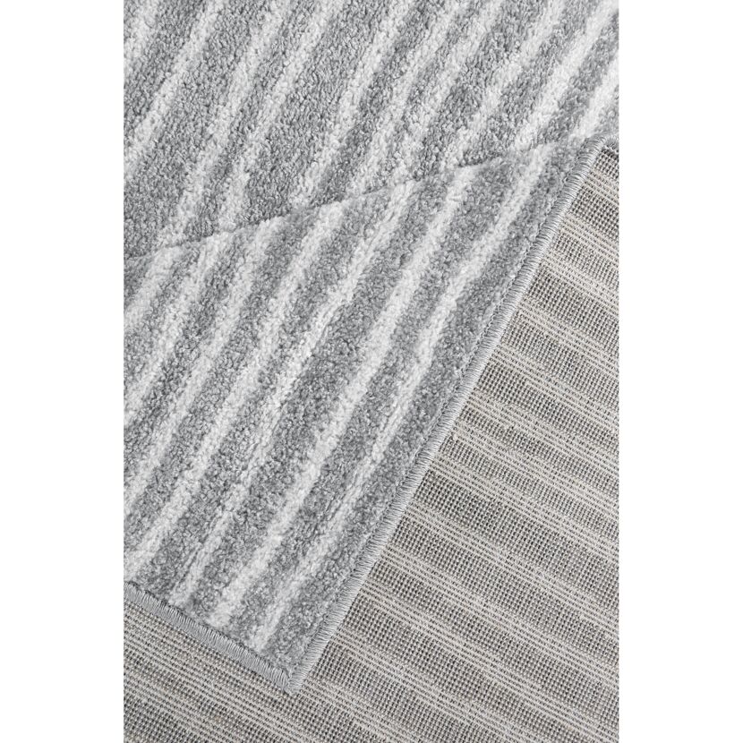 Grauer Teppich Bolonia mit Streifenmuster