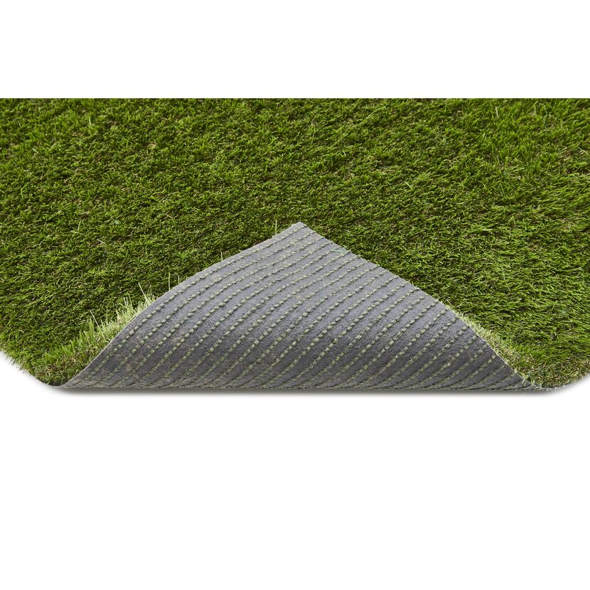Kunstrasen Teppich mit hochgeklappter Ecke