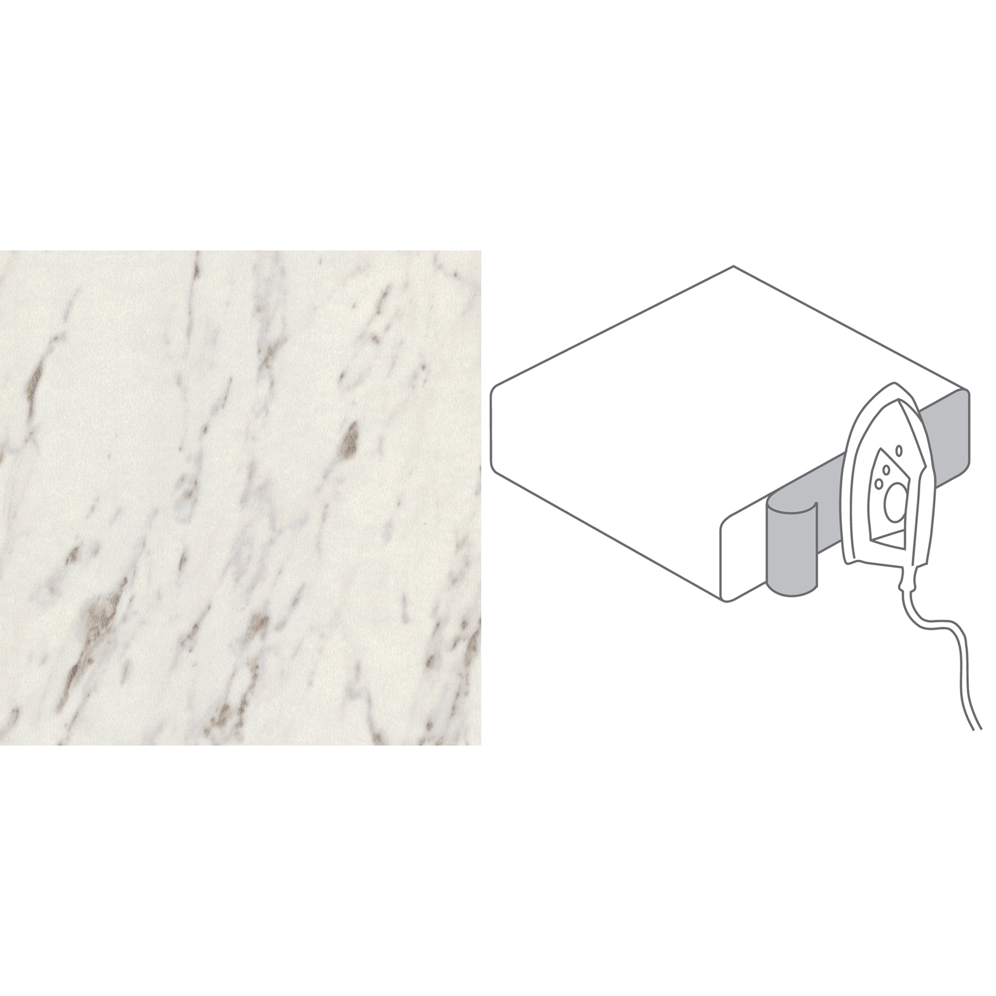 Kantenumleimer "Carrara royal" weiß 65 x 4,4 x 0,3 cm 2 Stück + product picture