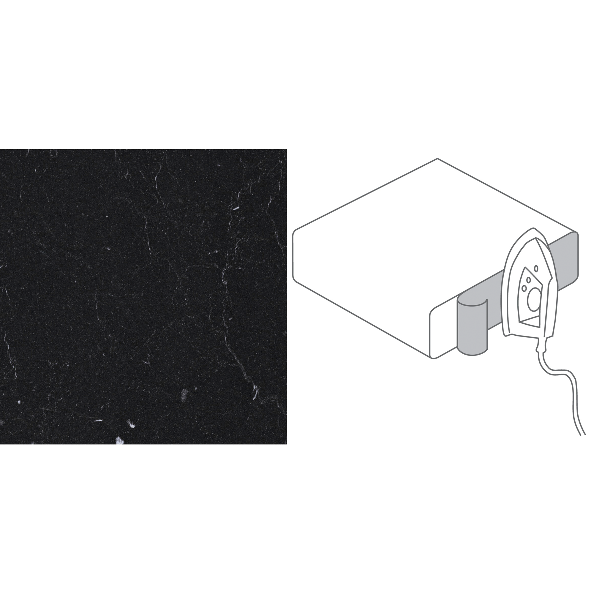 Umleimer Marmor-Optik grau 65 x 4,4 cm 2 Stück + product picture