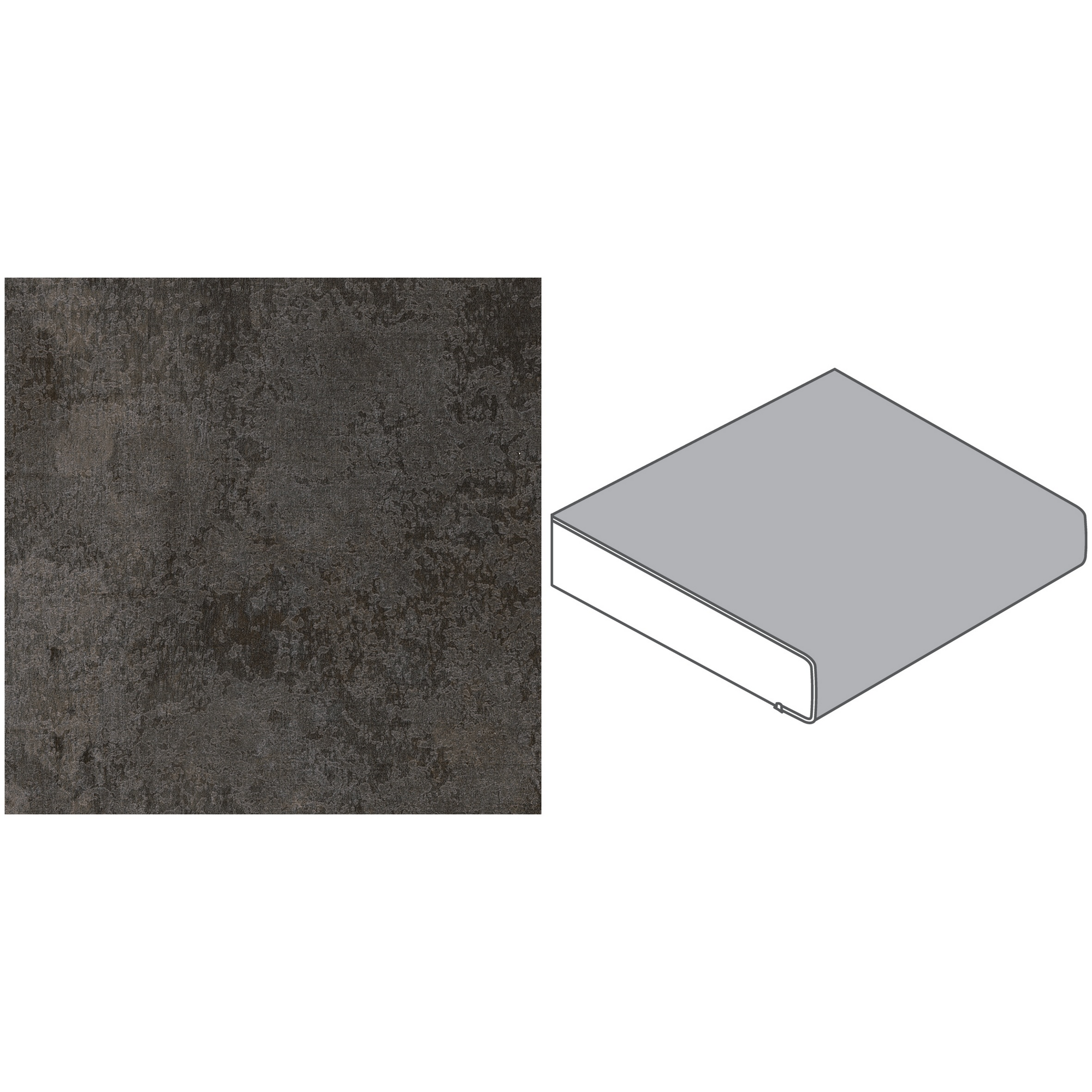 Küchenarbeitsplatte 'ME873 CE' 2960 x 600 x 39 mm metall versicolour + product picture