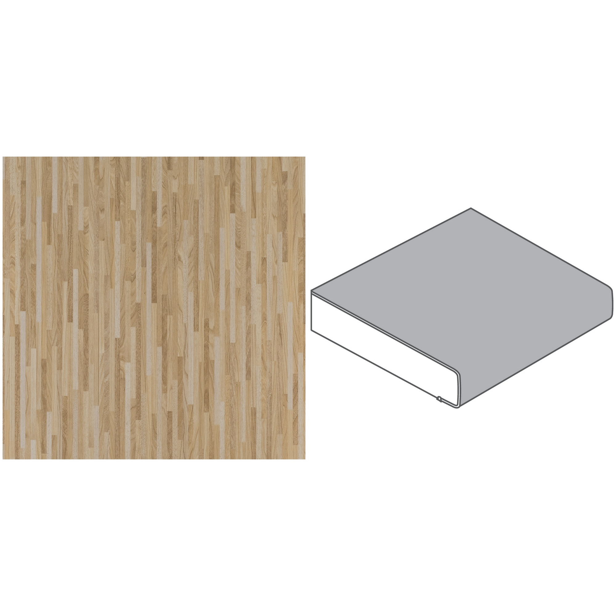 Küchenarbeitsplatte 'WS372 FB' 2960 x 600 x 39 mm feinstab butcherblock + product picture